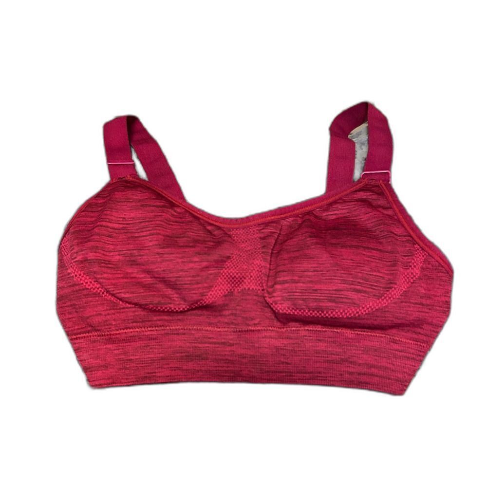 Spalding Pink Heathered Sports Bra M/M - Picture 2 of 7
